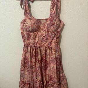 Elegant Paisley Print Mini Dress